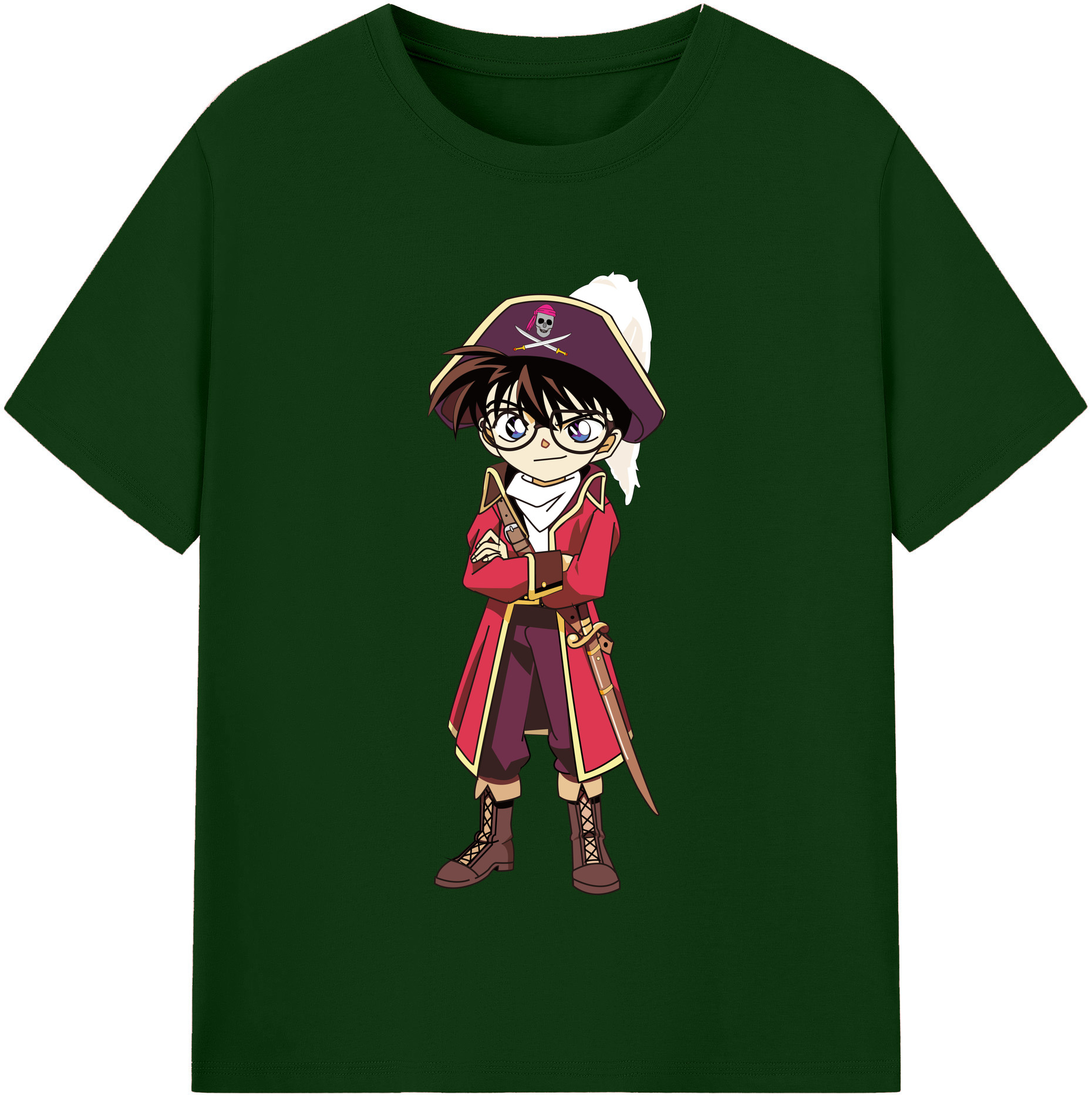 （画像用） 名探偵コナン 江戸川 コナン Detective Conan Conan Edogawa 綿100％半袖Tシャツ（フロントプリント）